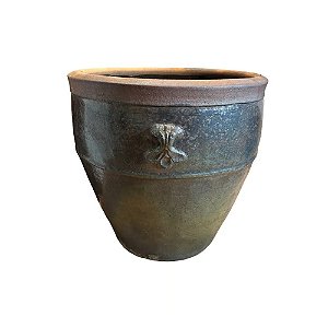 VASO RUSTICO DE CERAMICA IMPORTADO MANILA VERDE D55XA51CM