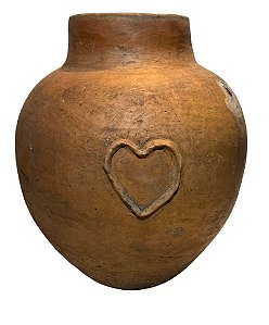 VASO DE BARRO ANTIGO MORINGA CLARA BAHIA D45XA52CM