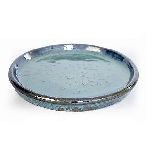 PRATO VIETNAMITA CERAMICA IMPORTADA REDONDO AQUA 41CM