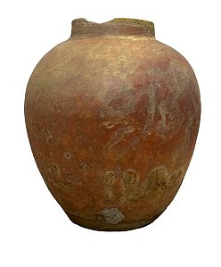 VASO DE BARRO ANTIGO MORINGA MESCLA VERMELHA BAHIA D36XA46CM