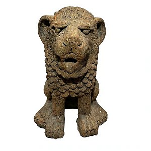 ESCULTURA IMPORTADA BALI LEAO DECORATIVO EM CERAMICA A30CM