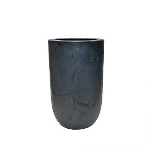VASO VIETNAMITA DE CERAMICA IMPORTADO PARIS GRAFITE MATTE D26XA41CM