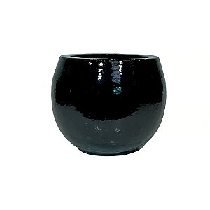 BACIA VIETNAMITA CERAMICA IMPORTADA NEPAL PRETO D28XA23CM