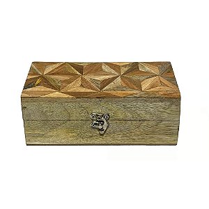 CAIXA MADEIRA MARCHETARIA RETANGULAR L22XA08CM X P11CM