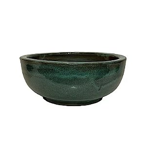 BACIA VIETNAMITA CERAMICA IMPORTADA ITALIA PP MOSS GREEN D28XA13CM