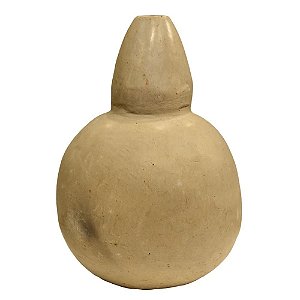 VASO DE BARRO PESCOCO ALTO BRANCO BAHIA D19XA30CM