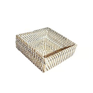 MINI BANDEJA BALI RATTAN QUADRADA D18CM