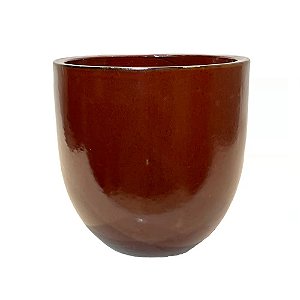 VASO VIETNAMITA DE CERAMICA IMPORTADO MIKONOS PP VERMELHO D21XA21CM