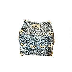 CAIXA FIBRA NATURAL AZUL COM CONCHAS EXTRA