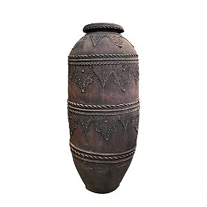 VASO BALI TERRACOTA ANTIQUE TRABALHADO D70XA170CM
