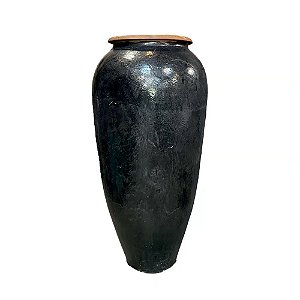 VASO PREMIUM CERAMICA IMPORTADO DUBAI PRETO D60XA140CM