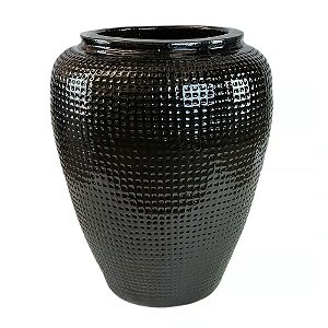VASO VIETNAMITA DE CERAMICA IMPORTADO CAPADOCIA PRETO