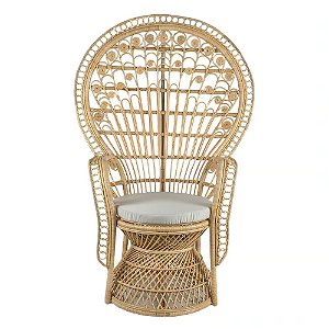 POLTRONA NORONHA PEACOCK RATTAN NATURAL