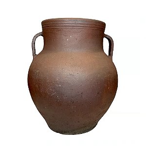 VASO VIETNAMITA DE CERAMICA IMPORTADO SEVILHA BLACK CLAY D70XA80CM