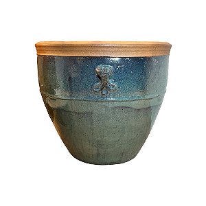 VASO RUSTICO DE CERAMICA IMPORTADO MANILA VERDE D94XA83CM