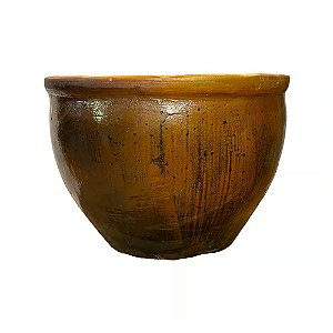 VASO RUSTICO DE CERAMICA IMPORTADO XANGAI MARROM D83XA61CM