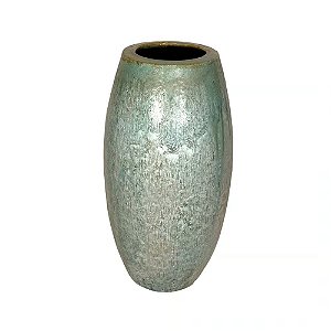 VASO VIETNAMITA DE CERAMICA IMPORTADO BALI MUSGO D43XA95CM