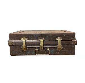 BAU BALI ANTIQUE METAL AZUL 68X40X25CM