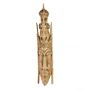 MASCARA BALI RAMAYANA MADEIRA NATURAL ENTALHADA 100CM
