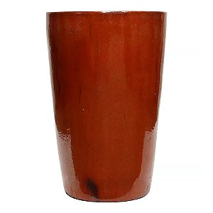 VASO VIETINAMITA CERAMICA IMPORTADO MALDIVAS COBRE D50XA76CM
