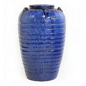 VASO VIETNAMITA DE COM ALCA EGITO CERAMICA IMPORTADO AZUL