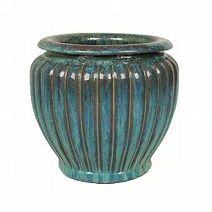 VASO VIETNAMITA DE CERAMICA IMPORTADO FLORENCA AQUA D45XA50CM