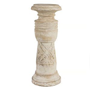 CASTICAL MADEIRA NATURAL BRANCO 40CM