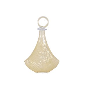 GARRAFA DECORATIVA EM VIDRO BEGE