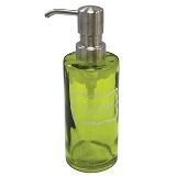 PORTA SABONETE LIQUIDO VIDRO LOTION LOGO VERDE 7,5 X 18,5 CM