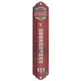 TERMOMETRO METAL COCA-COLA COKE VINTAGE WOOD VERMELHO 40,5 X