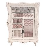 COMODA MADEIRA ANTIQUE FRAME BRANCA/ROSA 82,5 X 45 X 129 CM