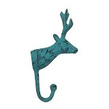 CABIDEIRO ALUMINIO RUSTIC DEER HEAD AZUL 18 X 6 X 10 CM