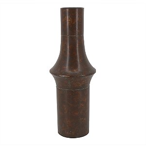 VASO DECORATIVO EM METAL - MARROM - 16.5X16.5X44.5CM