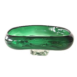 VASO DECORATIVO EM VIDRO VERDE