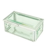 PORTA JOIA DE METAL E VIDRO - 12.5X7.5X5.5 CM