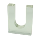 PECA DECORATIVA U EM CRISTAL TRANSPARENTE