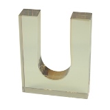 PECA DECORATIVA U EM CRISTAL AMBAR