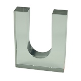 PECA DECORATIVA U EM CRISTAL FUME
