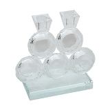 CASTICAL EM CRISTAL TRANSPARENTE 2 VELAS