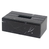 PORTA LENCO DE PAPEL DE VIDRO PRETO