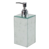 PORTA SABONETE LIQUIDO DE VIDRO BRANCO