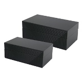 CJ. DE PORTA JOIAS DE MADEIRA PRETO - 2 PCS