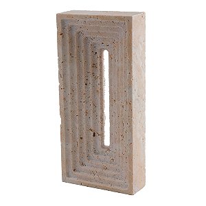 PECA DECORATIVA EM RESINA - DECORACAO DE MESA - CREME - 14X5X29.7CM