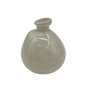 VASO DECORATIVO EM VIDRO CINZA