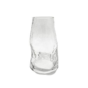 VASO DECORATIVO EM VIDRO TRANSPARENTE