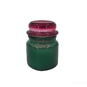 VELA AROMATIZADA CAMPO FRSCO EM VIDRO VERDE E ROSA
