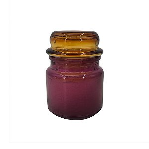 VELA AROMATIZADA SONHO DE VERAO EM VIDRO ROSA E AMBAR