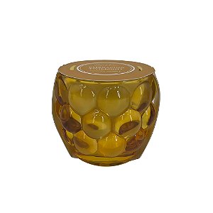 VELA AROMATIZADA OASIS EM VIDRO AMARELO