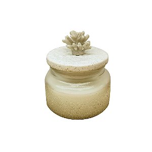 VELA AROMATIZADA EM VIDRO AREIA