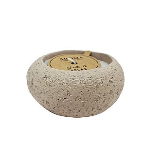 VELA AROMATIZADA EM CIMENTO BEGE